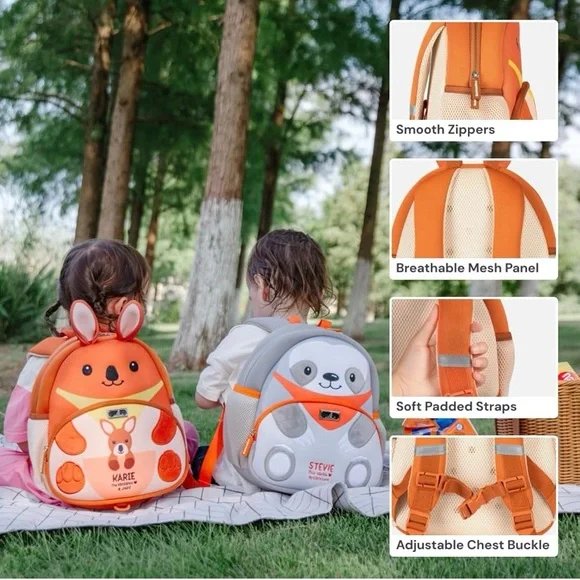 Toddler Backpack with Leash | Kangaroo - Picture 4 of 6